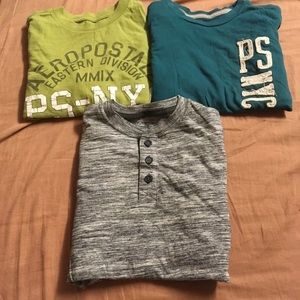 Lots of 3 youth long sleeve shirts